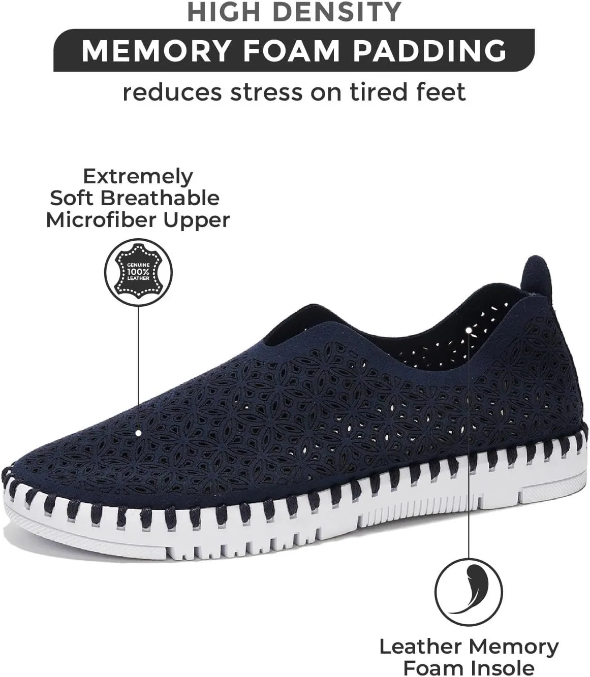Project Cloud Womens Shoes - Lightweight Summer Loafers for Women with Memory Foam Insole - Breathable Womens Loafers - Perfect Spring Shoes for Women 2025 (Rose)