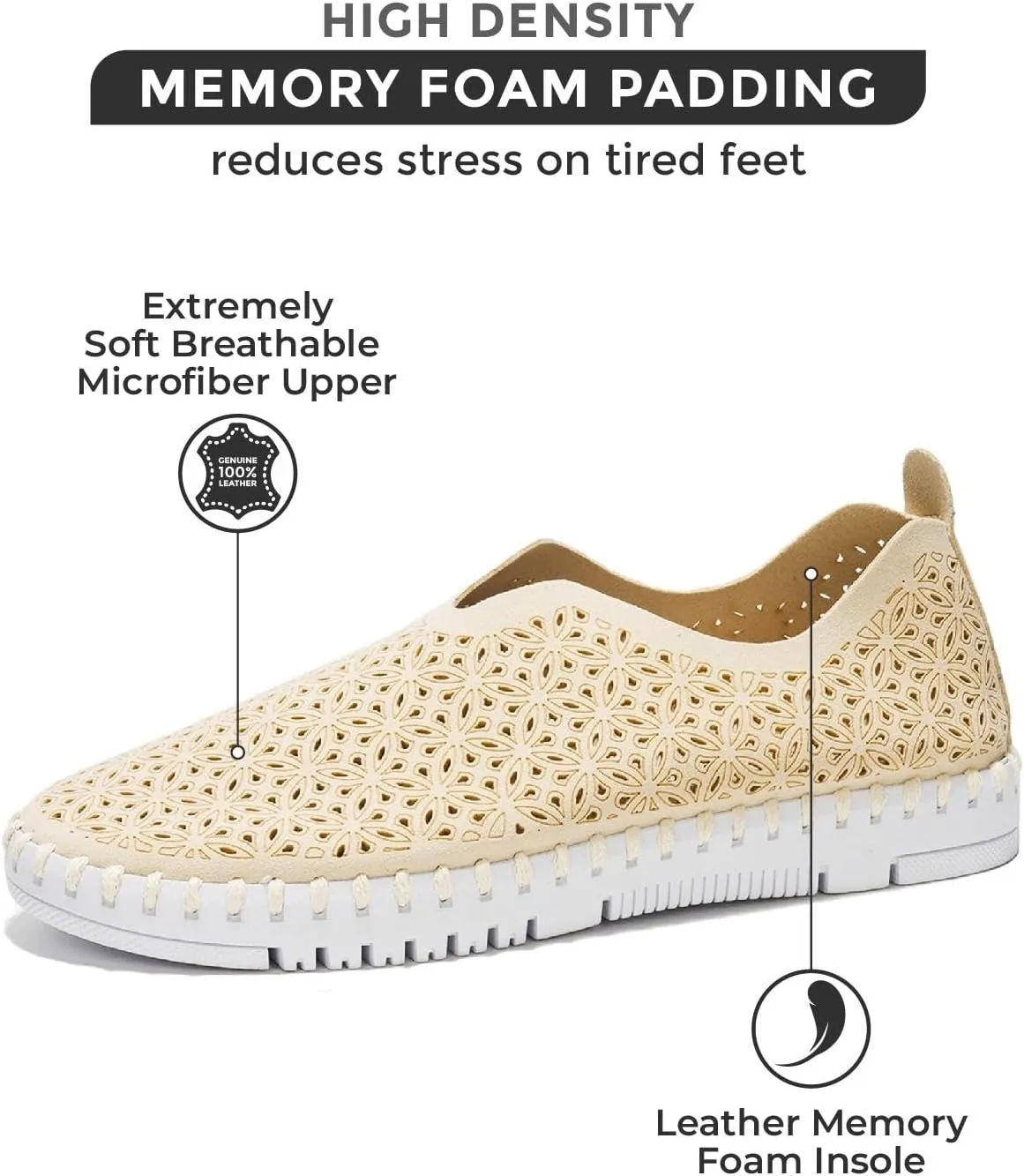Project Cloud Womens Shoes - Lightweight Summer Loafers for Women with Memory Foam Insole - Breathable Womens Loafers - Perfect Spring Shoes for Women 2025 (Rose)