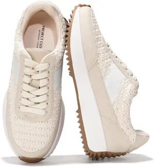 Project Cloud Womens Sneakers - Memory Foam Insole and Lightweight Spring Shoes - Non-Slip Lace Up Trendy Shoes - Fashion Sneakers for Women 2025