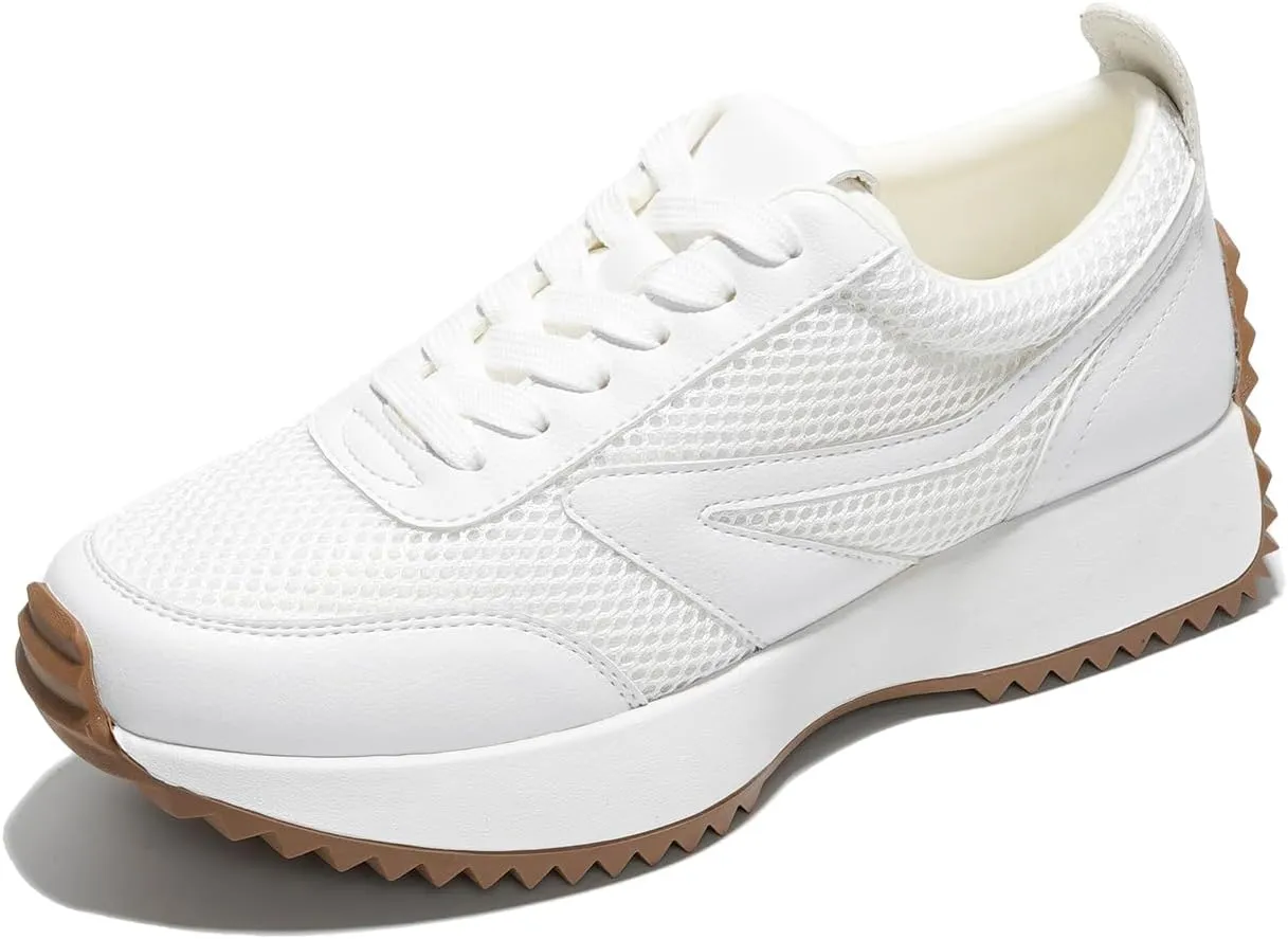Project Cloud Womens Sneakers - Memory Foam Insole and Lightweight Spring Shoes - Non-Slip Lace Up Trendy Shoes - Fashion Sneakers for Women 2025