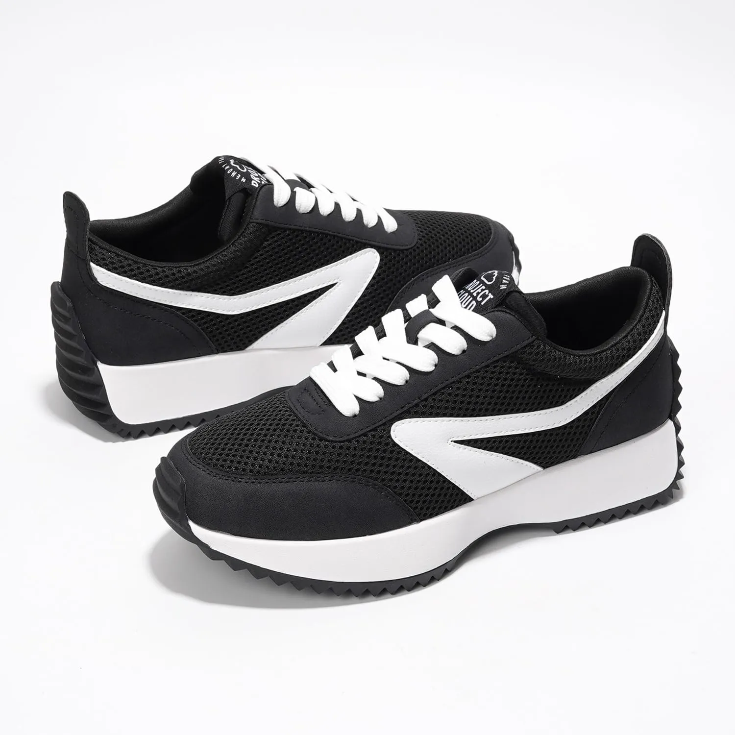 Project Cloud Womens Sneakers - Memory Foam Insole and Lightweight Spring Shoes - Non-Slip Lace Up Trendy Shoes - Fashion Sneakers for Women 2025