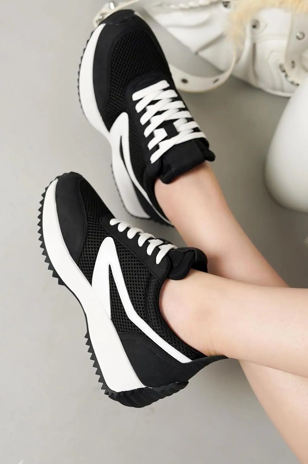 Project Cloud Womens Sneakers - Memory Foam Insole and Lightweight Spring Shoes - Non-Slip Lace Up Trendy Shoes - Fashion Sneakers for Women 2025