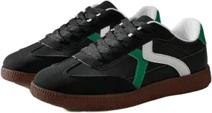 PU Leather Retro German Style Platform Sneakers Comfortable Casual Trainers for Women Spring Autumn Walking Streetwear Daily Fashion Shoes