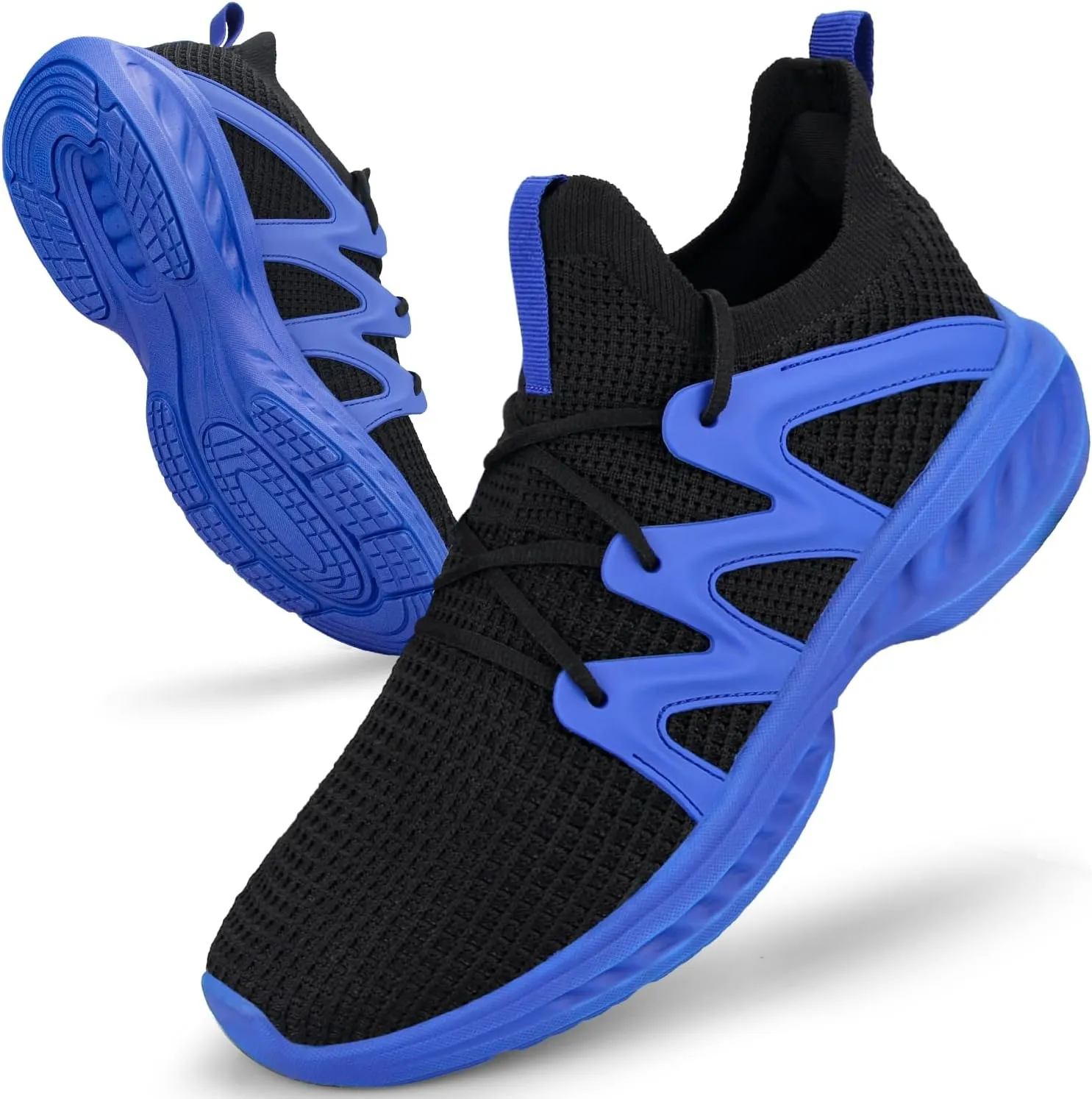 Pujcs Men's Slip on Walking Shoes Lightweight Breathable Non Slip Running Shoes Athletic Gym Tennis Shoes Sneakers for Men