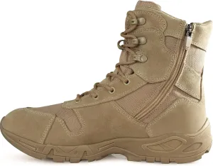 QUNLON Tactical Military Combat Boots Lightweight Desert Jungle Army Work Outdoor Motorcycle Boots Side Zipper