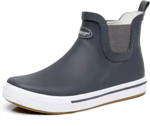 Rain Boots for Women and Men,Unisex Ankle Rain Shoes Anti-Slipping Rainboots with Comfortable Lightweight Garden Rubber Rain Boot and Outdoor Work Shoes,Waterproof Fishing Deck Boots