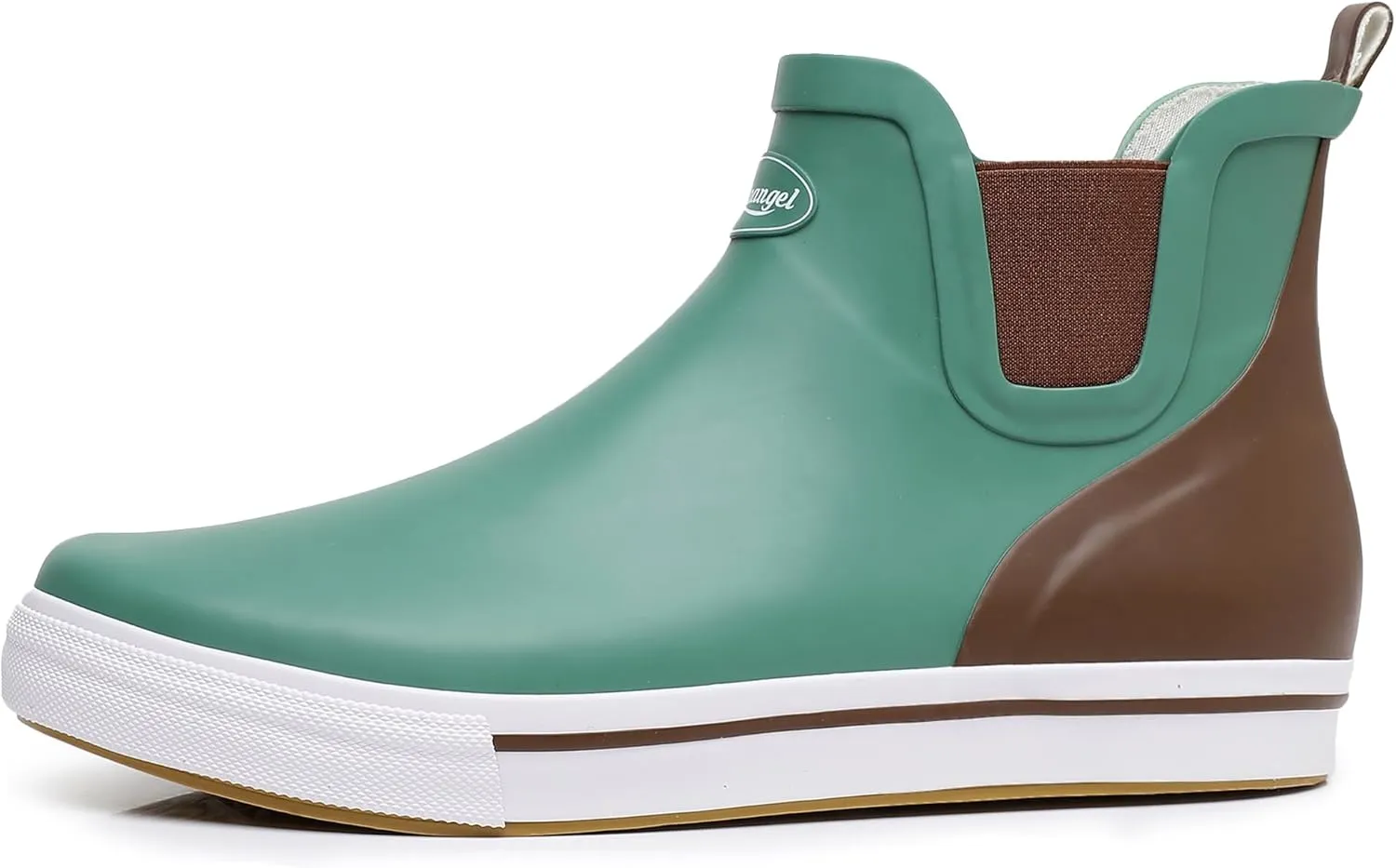 Rain Boots for Women and Men,Unisex Ankle Rain Shoes Anti-Slipping Rainboots with Comfortable Lightweight Garden Rubber Rain Boot and Outdoor Work Shoes,Waterproof Fishing Deck Boots