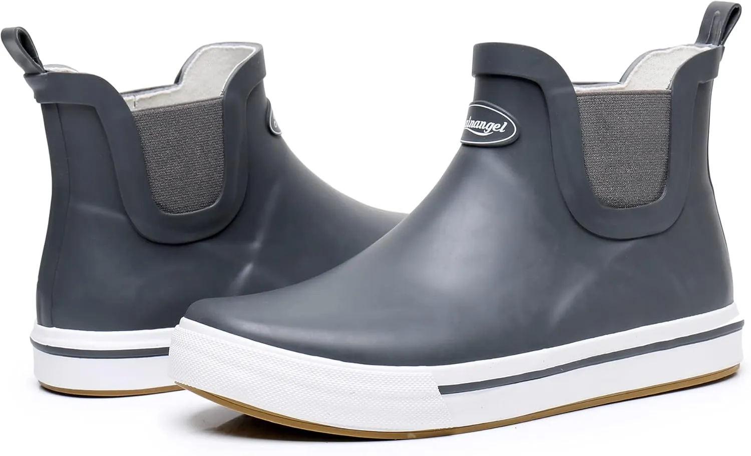 Rain Boots for Women and Men,Unisex Ankle Rain Shoes Anti-Slipping Rainboots with Comfortable Lightweight Garden Rubber Rain Boot and Outdoor Work Shoes,Waterproof Fishing Deck Boots