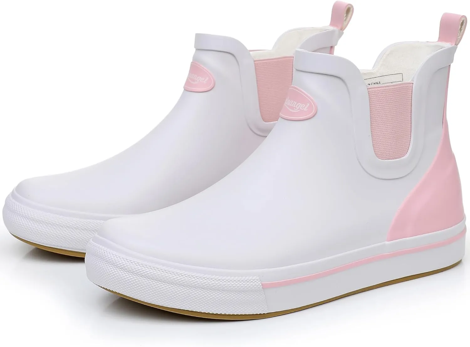 Rain Boots for Women and Men,Unisex Ankle Rain Shoes Anti-Slipping Rainboots with Comfortable Lightweight Garden Rubber Rain Boot and Outdoor Work Shoes,Waterproof Fishing Deck Boots