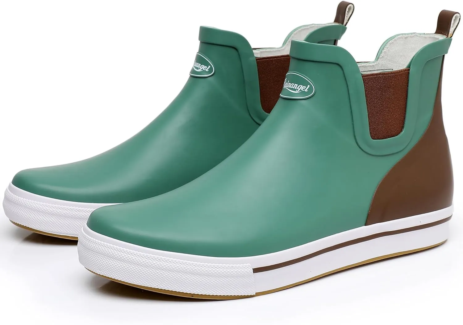 Rain Boots for Women and Men,Unisex Ankle Rain Shoes Anti-Slipping Rainboots with Comfortable Lightweight Garden Rubber Rain Boot and Outdoor Work Shoes,Waterproof Fishing Deck Boots
