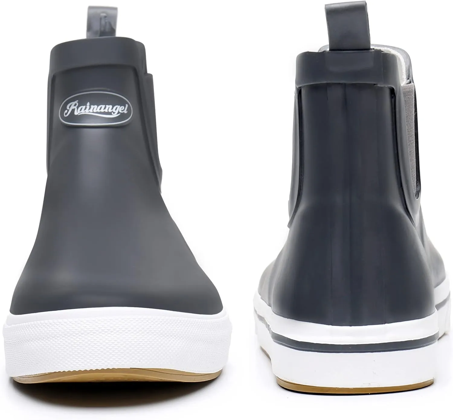 Rain Boots for Women and Men,Unisex Ankle Rain Shoes Anti-Slipping Rainboots with Comfortable Lightweight Garden Rubber Rain Boot and Outdoor Work Shoes,Waterproof Fishing Deck Boots