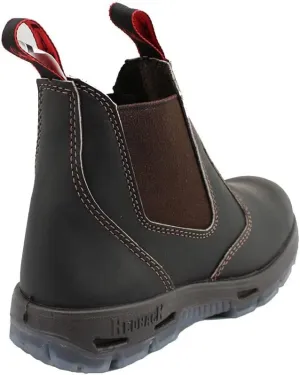 Red Back Boots USBOK Dark Brown Steel Toe Size 8.5 U