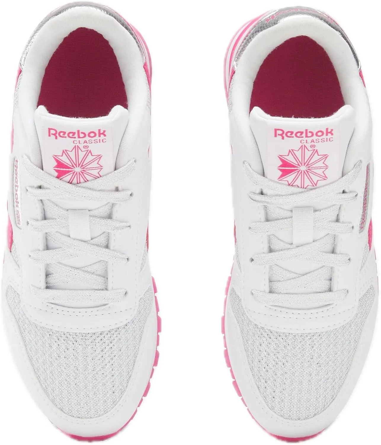 Reebok Girl's Classic Leather Step N' Flash Sneaker
