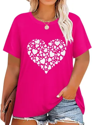 RITERA Women's Plus Size Crewneck Tops Short Sleeve Oversized T Shirt for Women Spring Summer XL 5XL