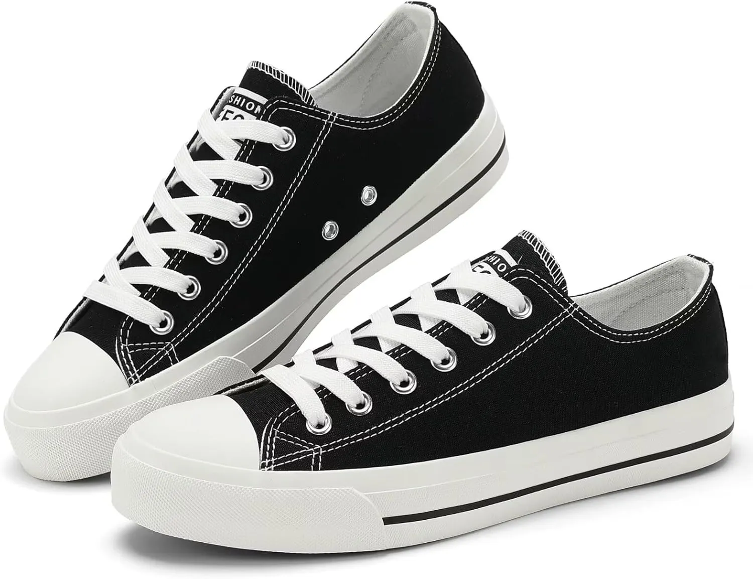 Rorbte Womens Canvas Sneakers for Women Classic Low Top Lace Up Canvas Shoes Womens Fashion Tennis Canvas Shoes Casual Comfortable for Walking