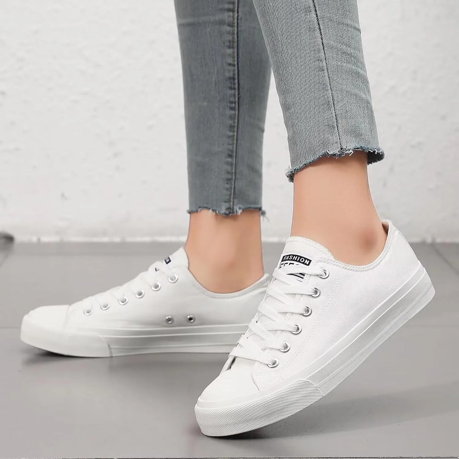 Rorbte Womens Canvas Sneakers for Women Classic Low Top Lace Up Canvas Shoes Womens Fashion Tennis Canvas Shoes Casual Comfortable for Walking