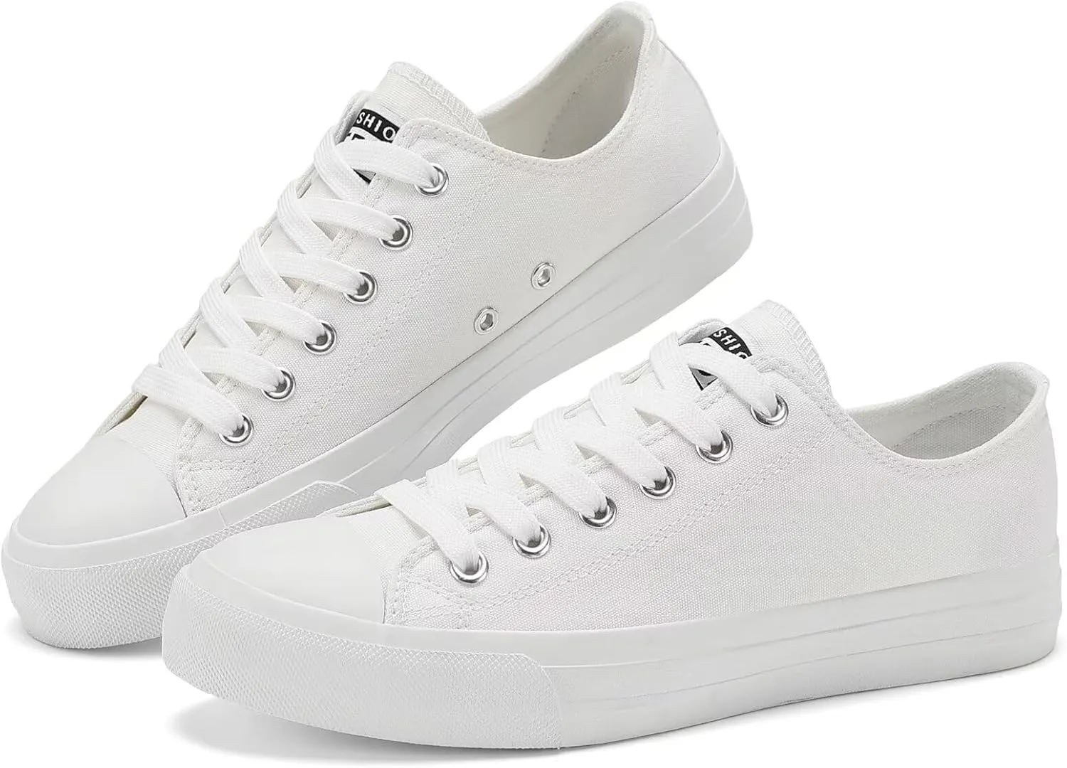 Rorbte Womens Canvas Sneakers for Women Classic Low Top Lace Up Canvas Shoes Womens Fashion Tennis Canvas Shoes Casual Comfortable for Walking