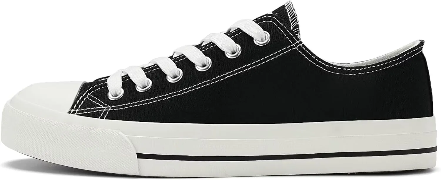 Rorbte Womens Canvas Sneakers for Women Classic Low Top Lace Up Canvas Shoes Womens Fashion Tennis Canvas Shoes Casual Comfortable for Walking