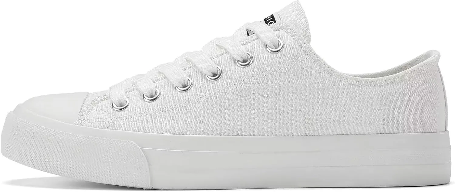 Rorbte Womens Canvas Sneakers for Women Classic Low Top Lace Up Canvas Shoes Womens Fashion Tennis Canvas Shoes Casual Comfortable for Walking
