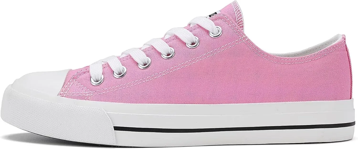 Rorbte Womens Canvas Sneakers for Women Classic Low Top Lace Up Canvas Shoes Womens Fashion Tennis Canvas Shoes Casual Comfortable for Walking