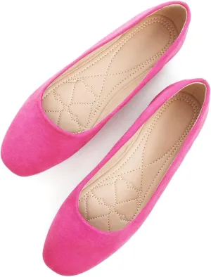 SAILING LU Flats for Women Comfortable Solid Color Soft Flats Square Toe Ballet Casual Work Shoes Dressy Slip-ons Loafers