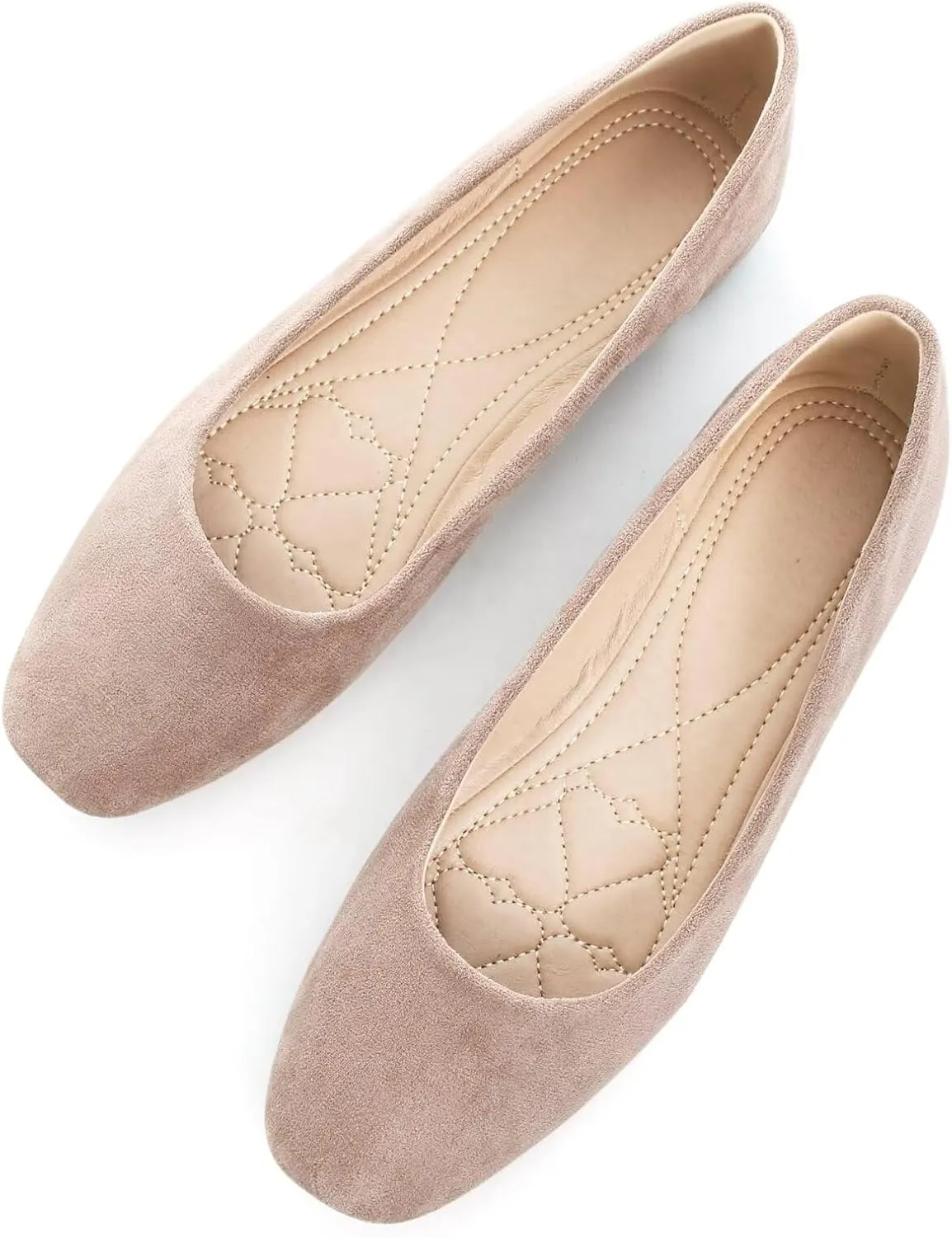 SAILING LU Flats for Women Comfortable Solid Color Soft Flats Square Toe Ballet Casual Work Shoes Dressy Slip-ons Loafers