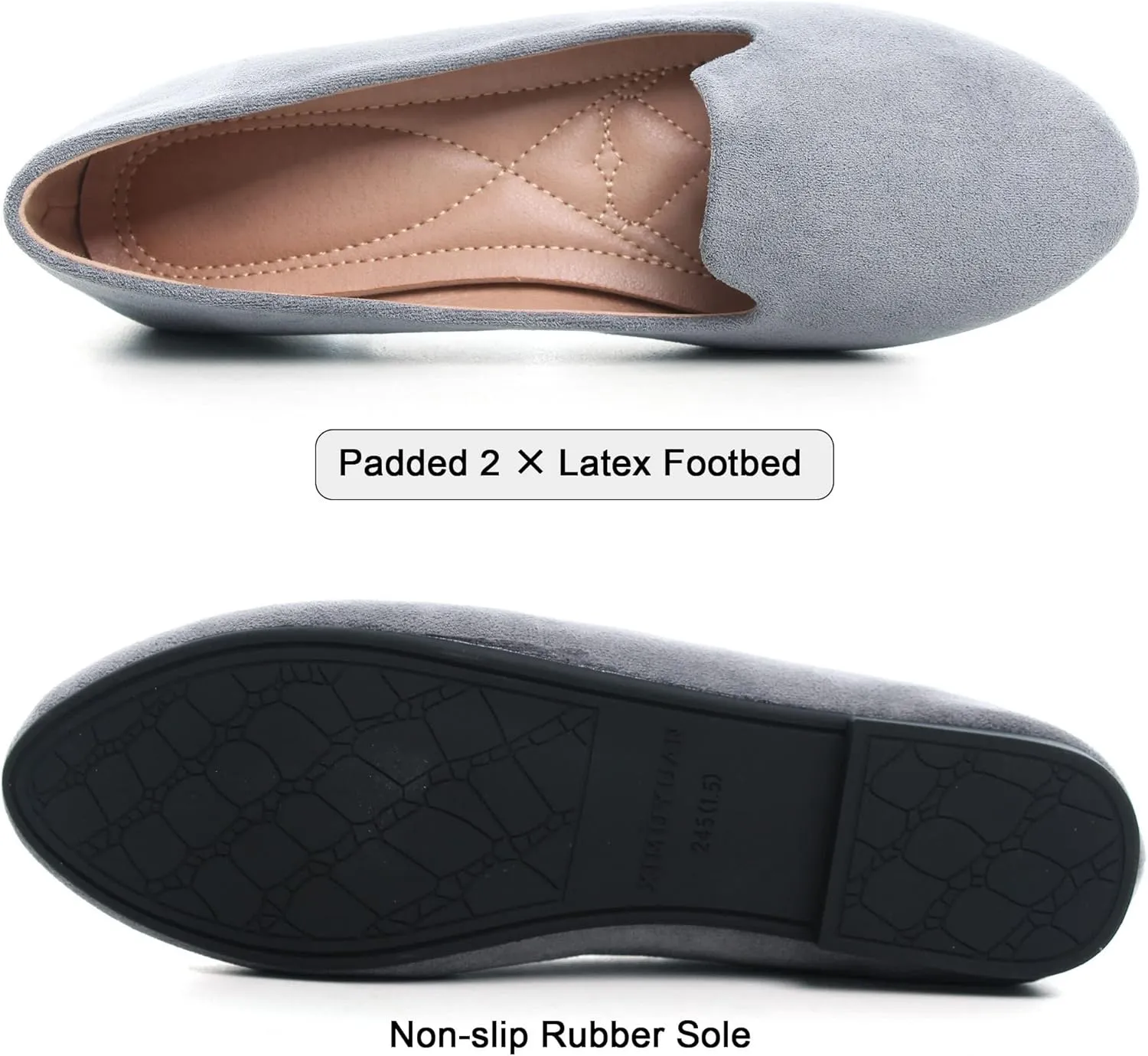 SAILING LU Women Round Toe Flats Comfortable Fashion Ballet Flat Shoes for Women Dressy Slip-ons Loafers