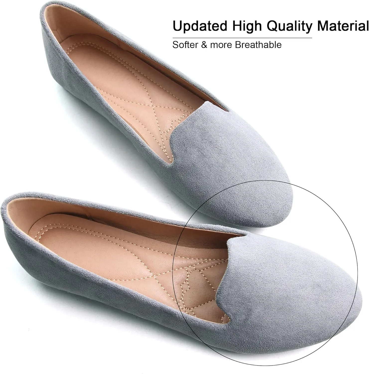 SAILING LU Women Round Toe Flats Comfortable Fashion Ballet Flat Shoes for Women Dressy Slip-ons Loafers