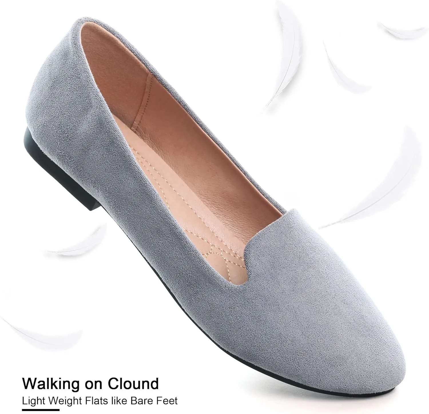 SAILING LU Women Round Toe Flats Comfortable Fashion Ballet Flat Shoes for Women Dressy Slip-ons Loafers