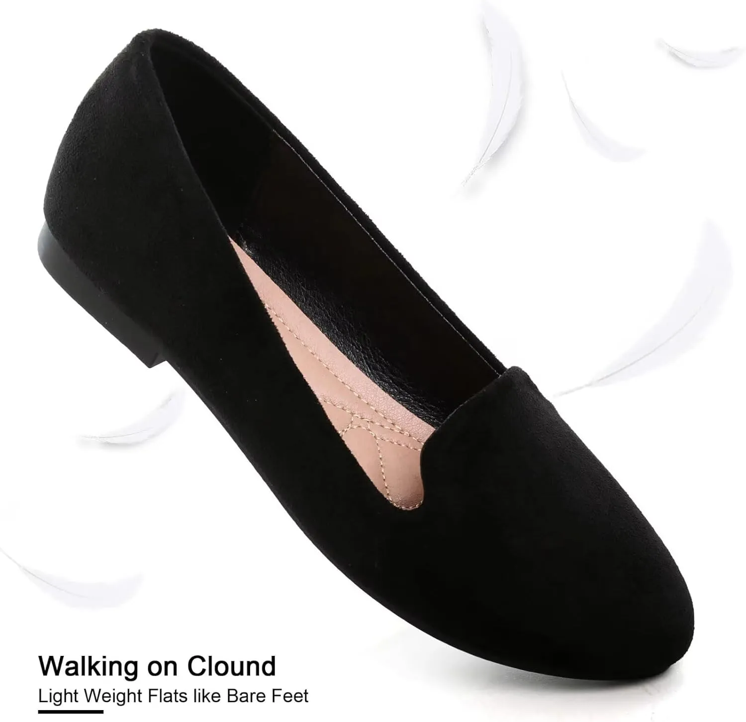 SAILING LU Women Round Toe Flats Comfortable Fashion Ballet Flat Shoes for Women Dressy Slip-ons Loafers