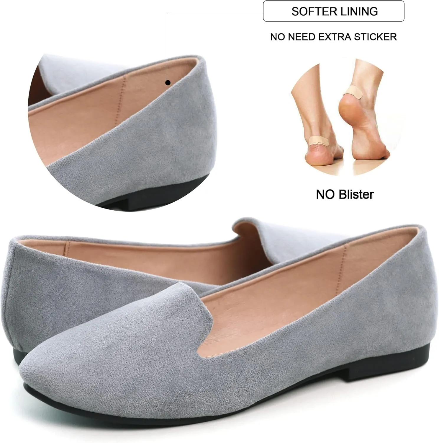 SAILING LU Women Round Toe Flats Comfortable Fashion Ballet Flat Shoes for Women Dressy Slip-ons Loafers
