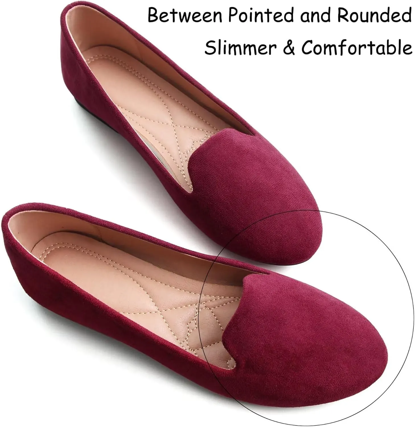 SAILING LU Women Round Toe Flats Comfortable Fashion Ballet Flat Shoes for Women Dressy Slip-ons Loafers