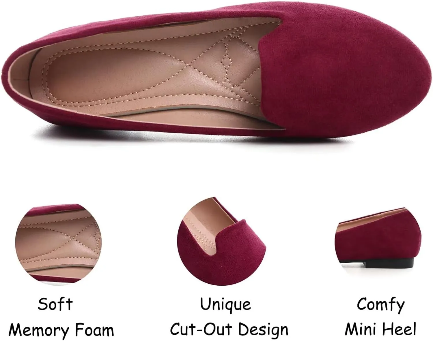 SAILING LU Women Round Toe Flats Comfortable Fashion Ballet Flat Shoes for Women Dressy Slip-ons Loafers