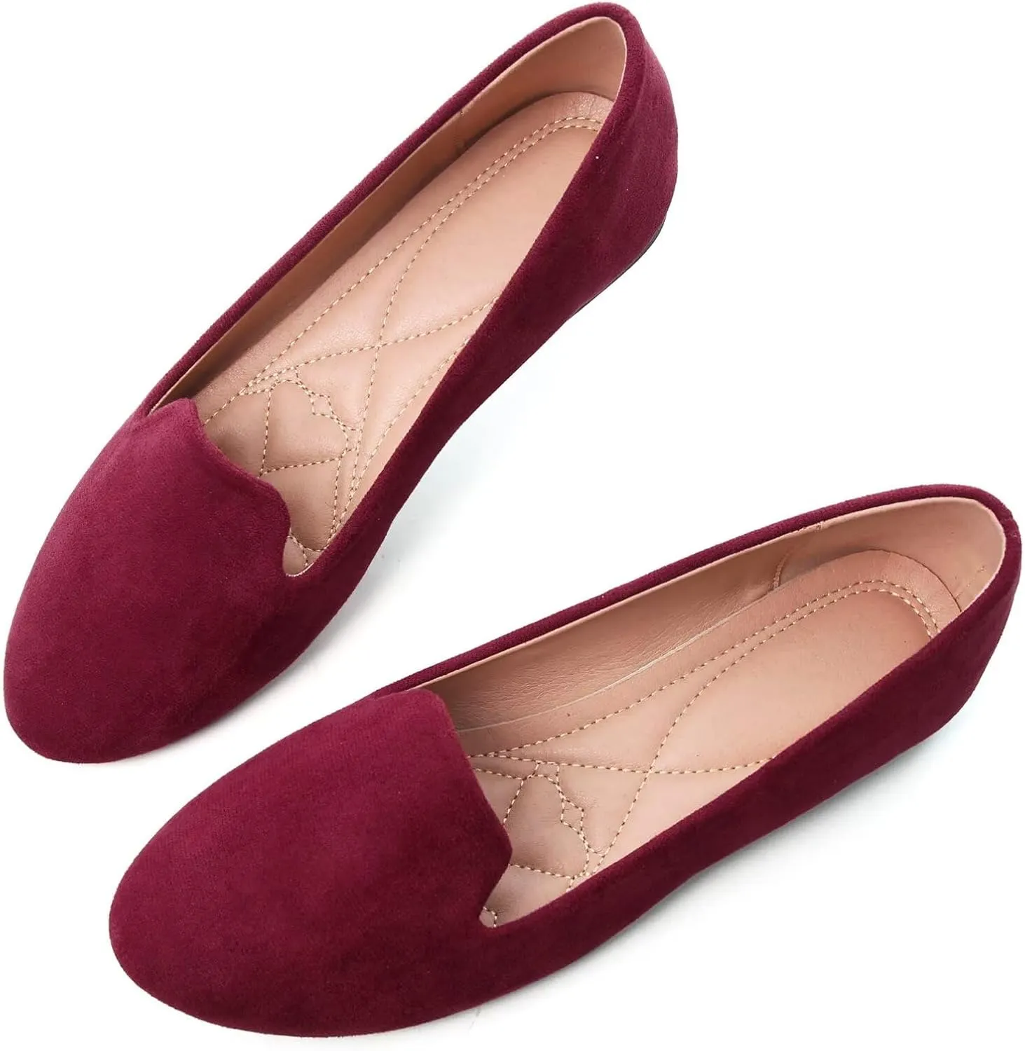 SAILING LU Women Round Toe Flats Comfortable Fashion Ballet Flat Shoes for Women Dressy Slip-ons Loafers