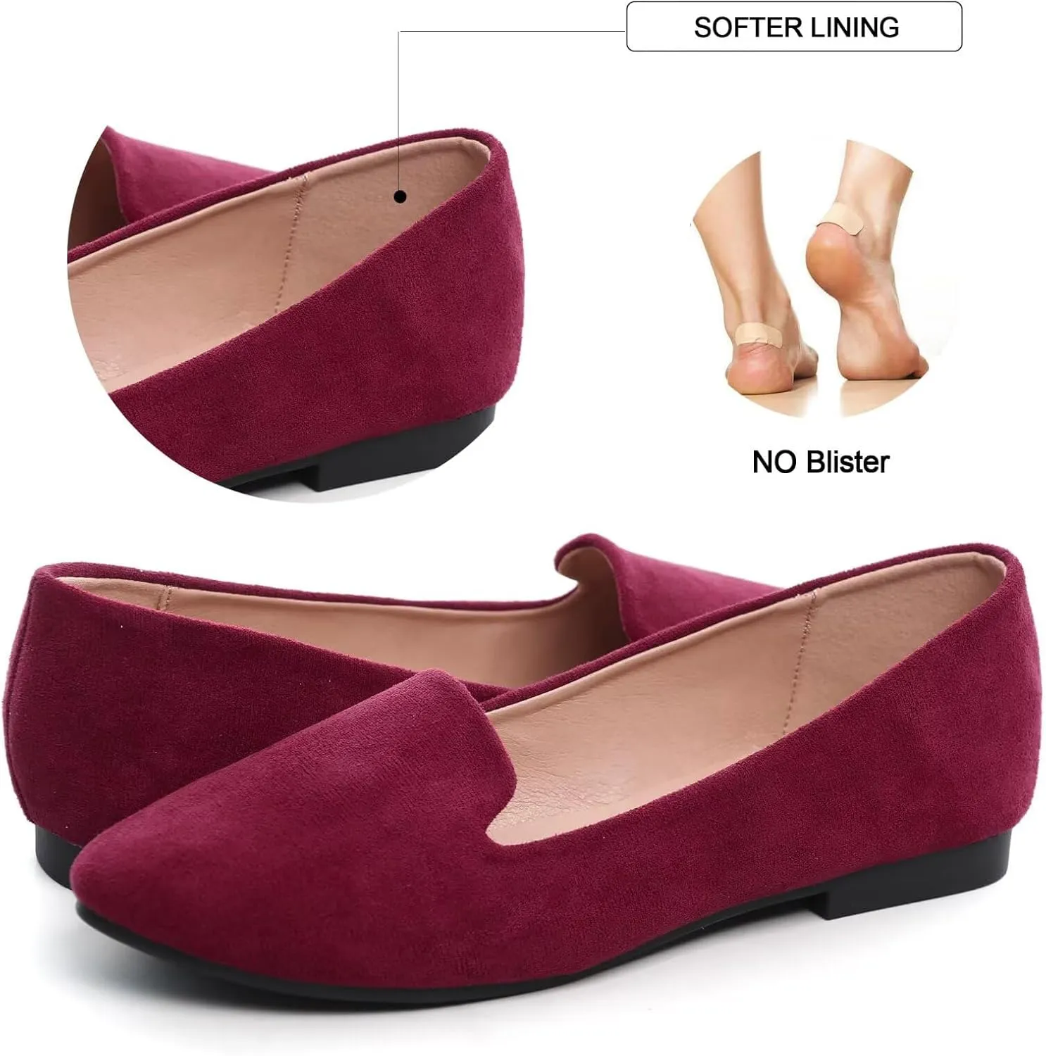 SAILING LU Women Round Toe Flats Comfortable Fashion Ballet Flat Shoes for Women Dressy Slip-ons Loafers