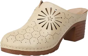 Sandals for Women 2025 Chunky Platform Mules Sandals Slip on Block Heels Square Toe High Heeled Dress Shoes