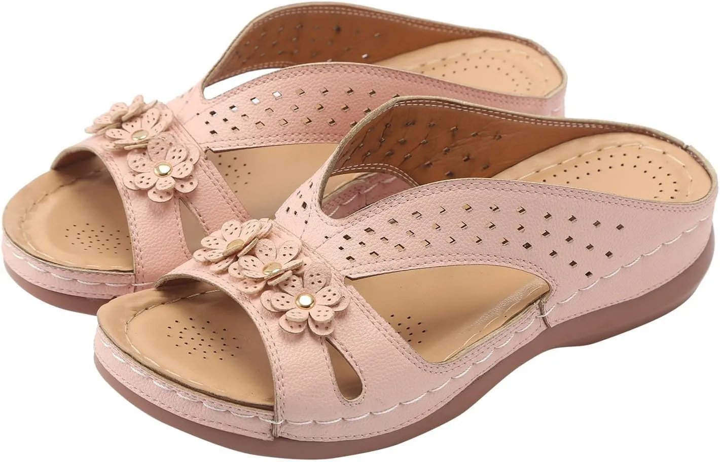 Sandals for Women Wedge Shoes Slip on Dressy Slippers Summer Comfortable Slides Sandals Arch Support Shoes2