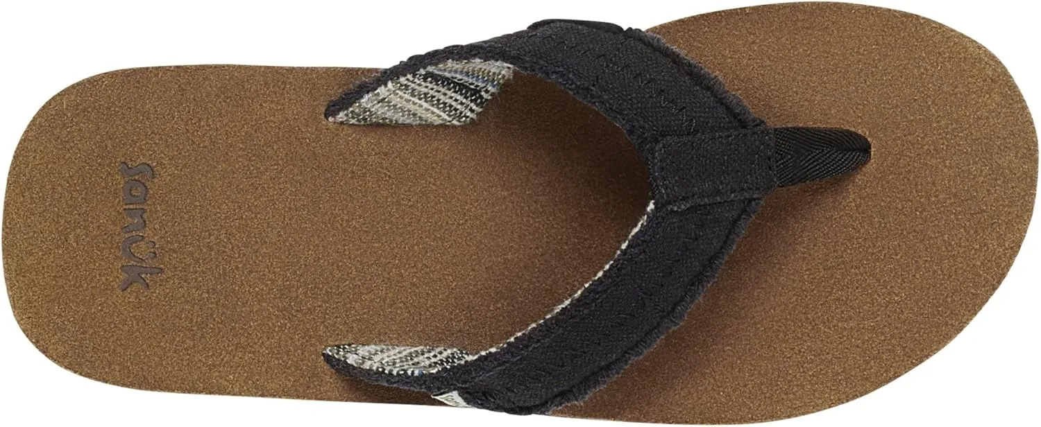 Sanuk Mens Fraid Not Soft Top | Flip Flops for Men | Mens Sandals | Beach Sandals | Supportive & Lightweight | Comfort Footbed