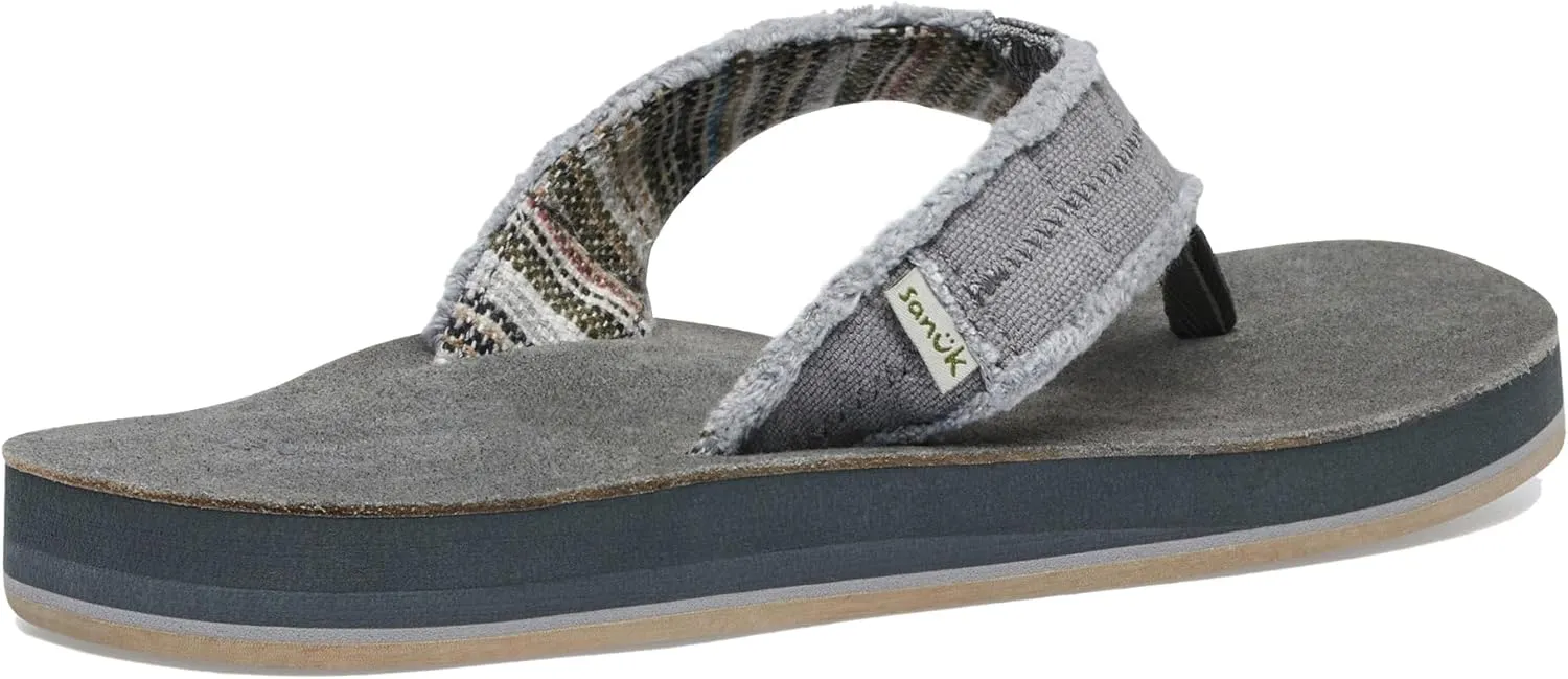 Sanuk Mens Fraid Not Soft Top | Flip Flops for Men | Mens Sandals | Beach Sandals | Supportive & Lightweight | Comfort Footbed