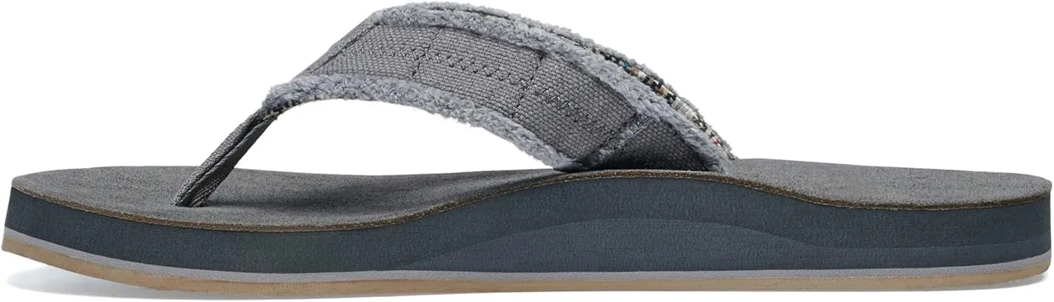 Sanuk Mens Fraid Not Soft Top | Flip Flops for Men | Mens Sandals | Beach Sandals | Supportive & Lightweight | Comfort Footbed