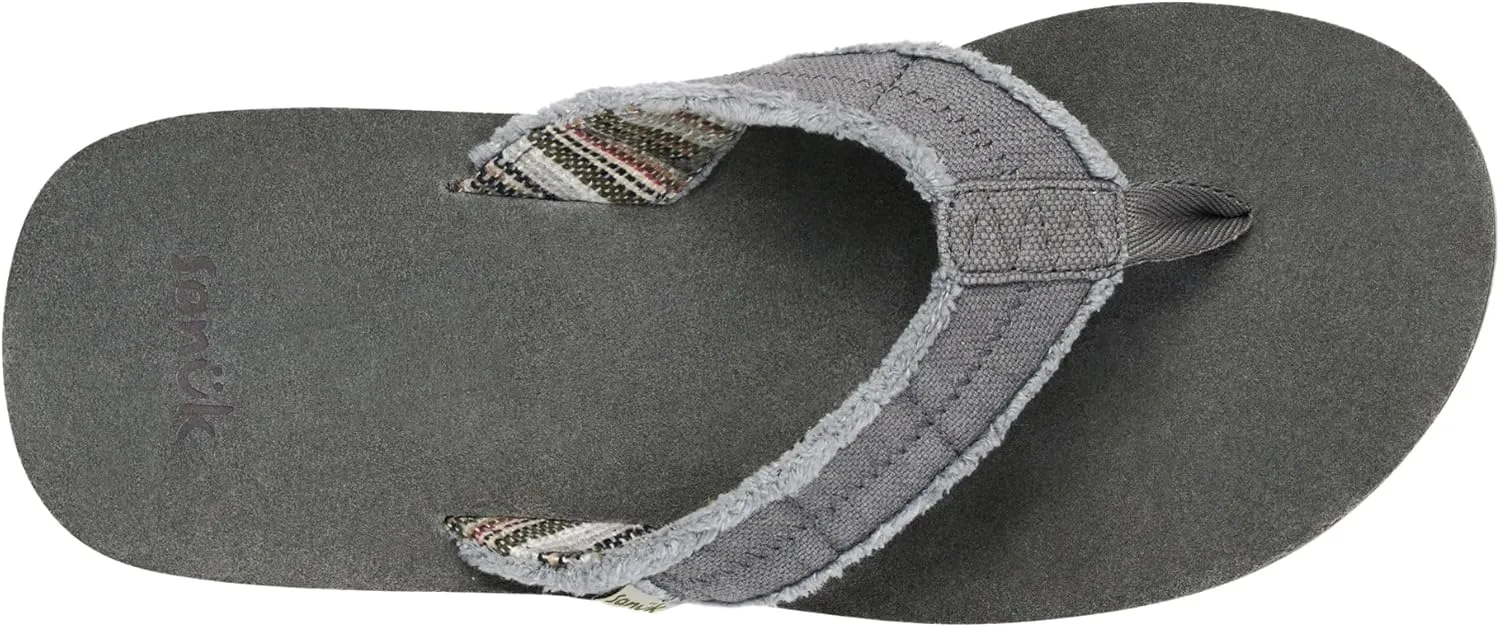 Sanuk Mens Fraid Not Soft Top | Flip Flops for Men | Mens Sandals | Beach Sandals | Supportive & Lightweight | Comfort Footbed