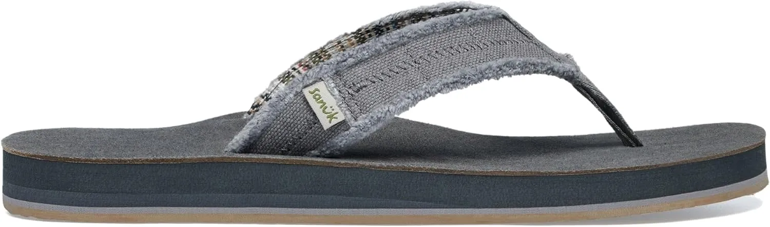 Sanuk Mens Fraid Not Soft Top | Flip Flops for Men | Mens Sandals | Beach Sandals | Supportive & Lightweight | Comfort Footbed