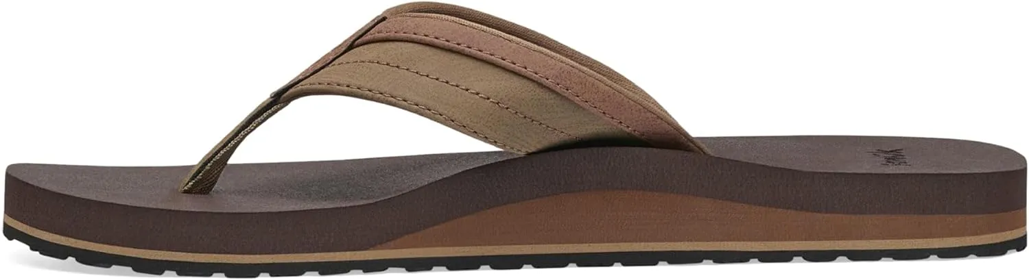 Sanuk Mens Ziggy ST | Flip Flops for Men | Mens Sandals | Beach Sandals | Water Friendly & Lightweight | Comfort Footbed
