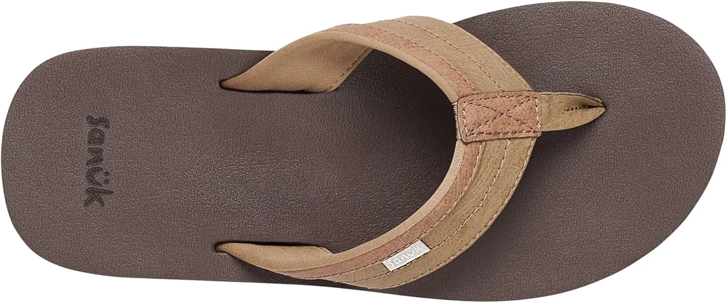 Sanuk Mens Ziggy ST | Flip Flops for Men | Mens Sandals | Beach Sandals | Water Friendly & Lightweight | Comfort Footbed