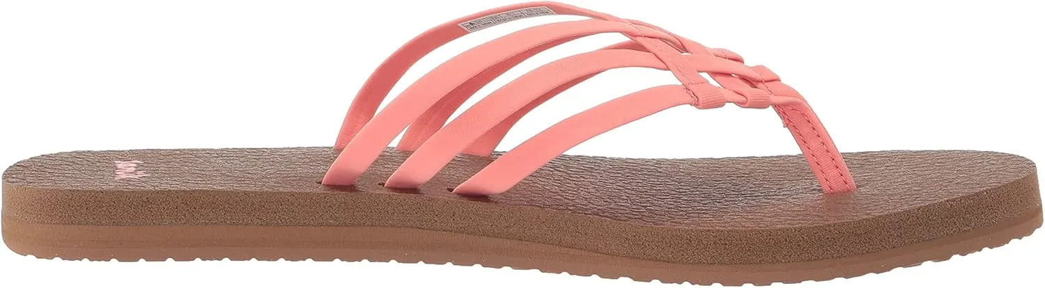 Sanuk Women's Yoga Sandy | Flip Flops for Women | Yoga Sandals For Women | Memory Foam Footbed