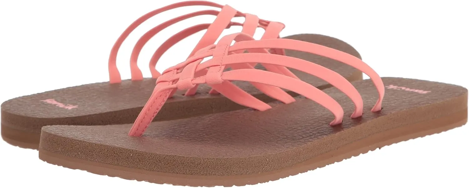 Sanuk Women's Yoga Sandy | Flip Flops for Women | Yoga Sandals For Women | Memory Foam Footbed
