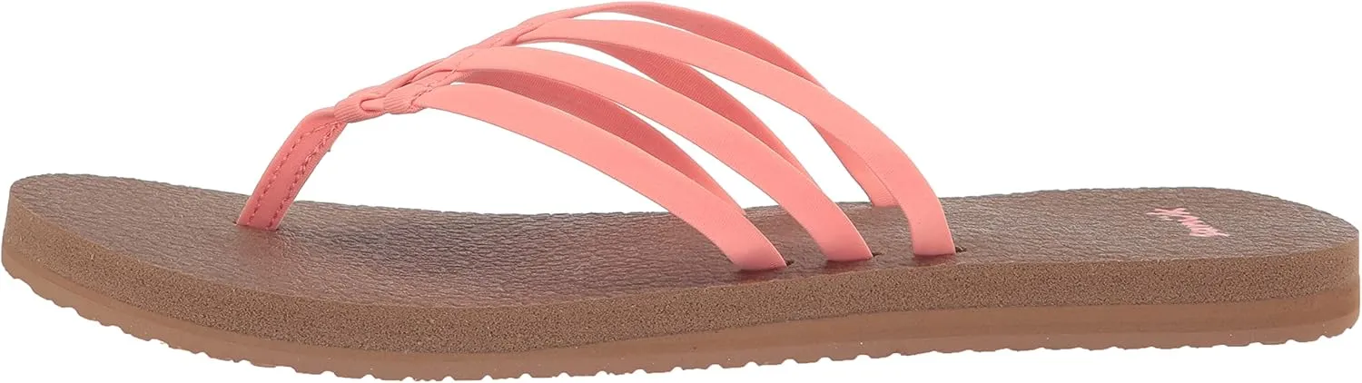 Sanuk Women's Yoga Sandy | Flip Flops for Women | Yoga Sandals For Women | Memory Foam Footbed