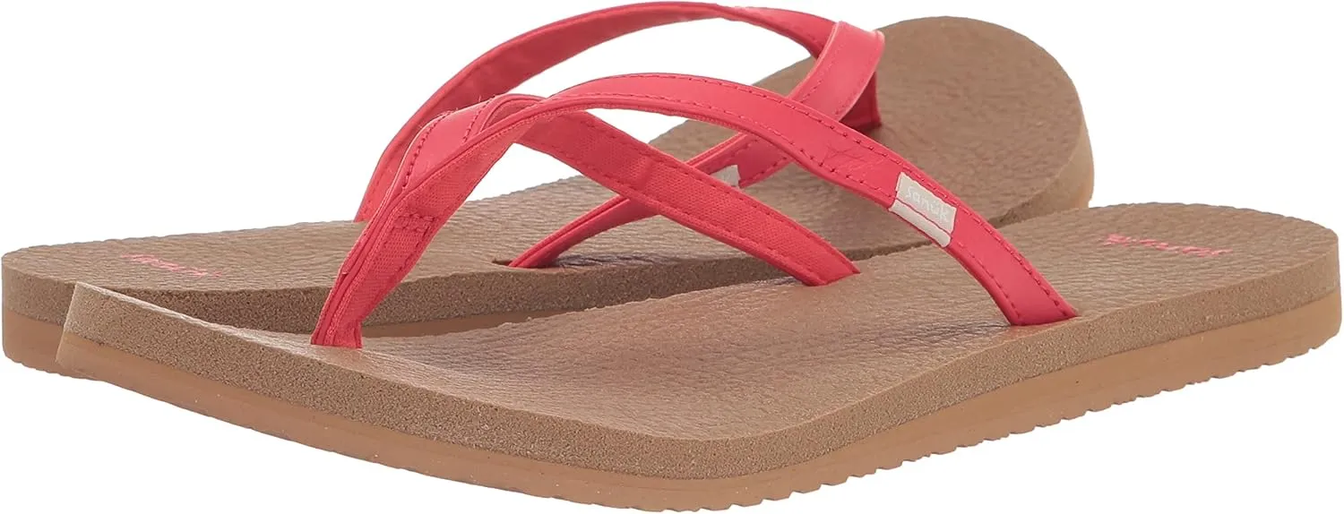 Sanuk Yoga Spree 4 | Flip Flops for Women | Yoga Sandals For Women | Women's Beach Sandals | Memory Foam Footbed