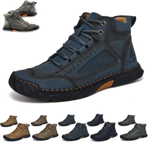 sawbehind mens boots,men's comfortable handmade leather boots, spacious toe box outdoor shoes,Boots Wide, Waterproof, Arch Support