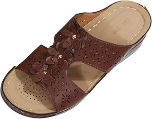 SBGMoSJ Diabetic Shoes for Women Most Comfortable Walking Sandals Men's Brown Dressy Sandals Women Best Flip Flops for Walking All Day Women Orthopedic Walking Shoes Slip On Tie Up Sandals